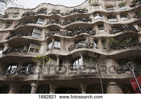 Casa Mila La Pedrera; Barcelona, Spain View Large Photo Image Stock Image - Casa Mila La Pedrera; Barcelona, Spain. Fotosearch