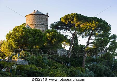 Castello Brown; Portofino, Liguria, Italy View Large Photo Image Stock Photograph - Castello Brown; Portofino, Liguria, Italy. Fotosearch