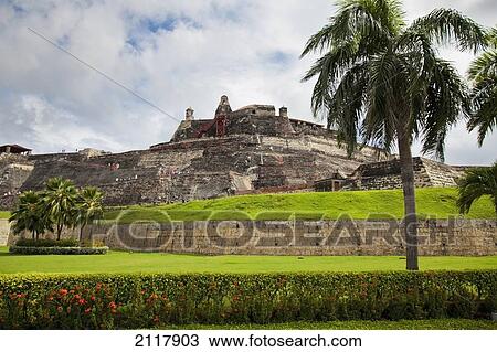 Stock Image - Castillo San Felipe De Barajas; Cartagena Colombia. Fotosearch