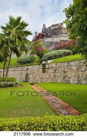 Stock Photograph - Castillo San Felipe De Barajas; Cartagena Colombia. Fotosearch