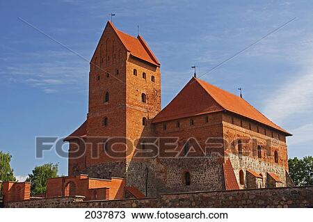 Castle Courtyard; Trakai Lithuania View Large Photo Image Stock Image - Castle Courtyard; Trakai Lithuania. Fotosearch
