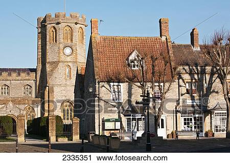 Stock Image - Castle Facade; Somerton, South Somerset, England, Uk. Fotosearch