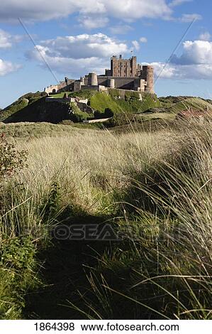 Castle In Bamborough, Northumberland, England View Large Photo Image Stock Photo - Castle In Bamborough, Northumberland, England. Fotosearch