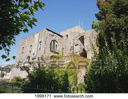 Stock Image - Castle Niederburg/Bromserburg Former Customs Castle; Rudesheim Rheingau-Taunus-Kreis Germany. Fotosearch
