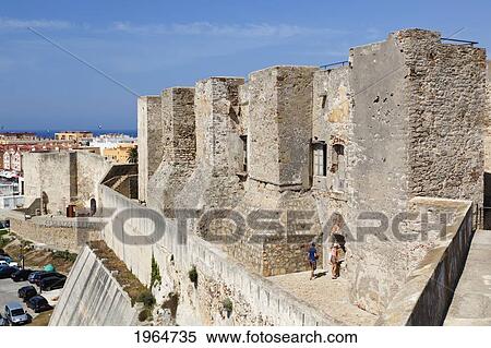 Stock Photography - Castle Of Guzman El Bueno; Tarifa Cadiz Andalusia Spain. Fotosearch