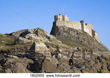 Castle On Cliff; Northumberland, England View Large Photo Image Stock Image - Castle On Cliff; Northumberland, England. Fotosearch