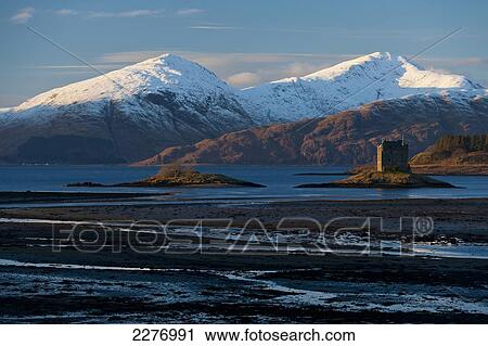 Stock Image - Castle Stalker; Appin, Argyll and Bute, Scotland. Fotosearch
