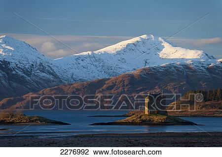 Stock Image - Castle Stalker; Appin, Argyll and Bute, Scotland. Fotosearch