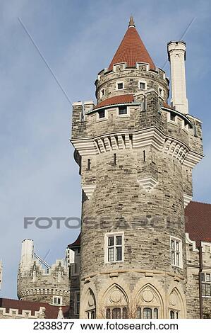 Castle Tower With Blue Sky And Clouds; Toronto, Ontario, Canada View Large Photo Image Stock Photo - Castle Tower With Blue Sky And Clouds; Toronto, Ontario, Canada. Fotosearch