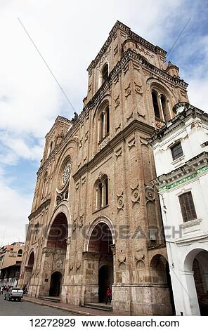 Stock Photo - Catedral de la Inmaculada Concepci? n, the New Cathedral, Cuenca, Azuay, Ecuador. Fotosearch