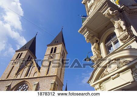 Cathedral And Building View Large Photo Image Stock Image - Cathedral And Building. Fotosearch