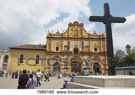 Cathedral And Cross On Cathedral Square, San Cristobal De Las Casas, Chiapas, Mexico View Large Photo Image Stock Photography - Cathedral And Cross On Cathedral Square, San Cristobal De Las Casas, Chiapas, Mexico. Fotosearch