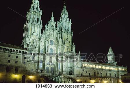 Stock Image - Cathedral At Night. Fotosearch