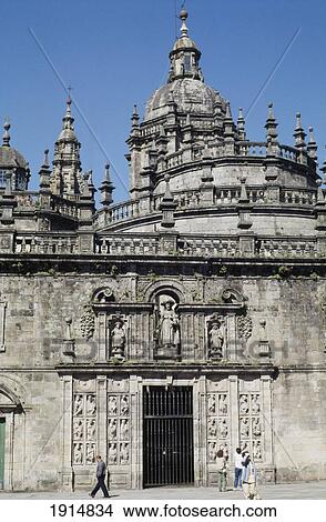Picture - Cathedral At Santiago De Compostela. Fotosearch