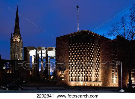 Stock Image - Cathedral, Coventry, West Midlands, Uk. Fotosearch