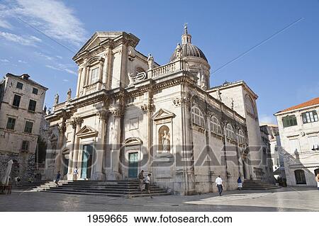Cathedral, Dubrovnik, Dubrovnik-Neretva, Croatia View Large Photo Image Stock Photography - Cathedral, Dubrovnik, Dubrovnik-Neretva, Croatia. Fotosearch