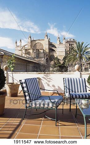 Stock Photo - Cathedral From Roof Of Ca Sa Palacio Galesa, Palma, Majorca.. Fotosearch