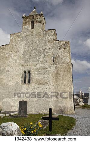 Stock Photo - Cathedral In The Burren Region; Kilfenora County Clare Ireland. Fotosearch