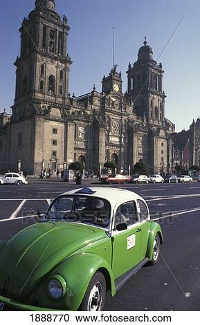 Cathedral Metropolitan With Green Taxi View Large Photo Image Stock Image - Cathedral Metropolitan With Green Taxi. Fotosearch
