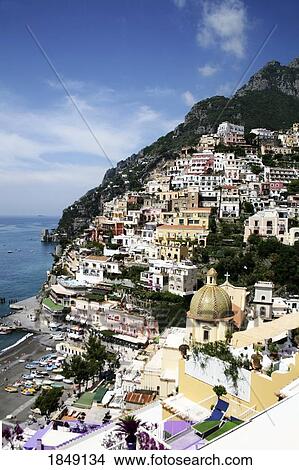 Picture - Cathedral Of Our Lady Of The Assumption; Positano, Amalfi Coast, Italy. Fotosearch