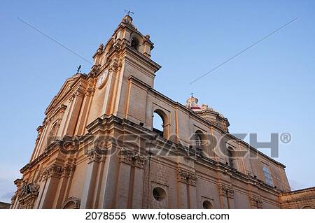 Cathedral Of Saint Peter & Saint Paul, Mdina, Malta View Large Photo Image Stock Photography - Cathedral Of Saint Peter & Saint Paul, Mdina, Malta. Fotosearch