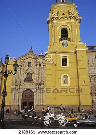 Cathedral, Peru, Lima View Large Photo Image Stock Photography - Cathedral, Peru, Lima. Fotosearch