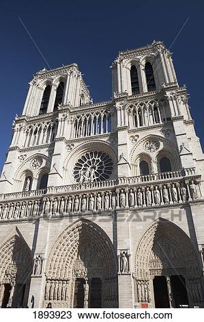 Cathedral Towers And Facade With A Blue Sky Background; Paris, France View Large Photo Image Stock Image - Cathedral Towers And Facade With A Blue Sky Background; Paris, France. Fotosearch