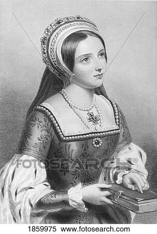 Stock Photography - Catherine Parr Also Spelled Katherine, 1512-1548. English Queen. Sixth Wife Of EnglandÃƒÂ¢Ã¢â€šÂ¬Ã¢â€žÂ¢S Henry Viii. Engraved By W. H. Mote After J. W. Wright. From The Book The Queens Of England, Volume Ii By Sydney Wilmot. Published London Circa. 1890.. Fotosearch