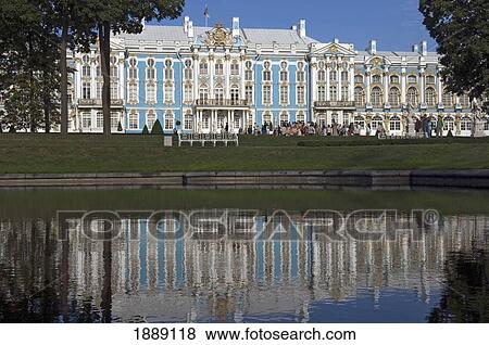 Stock Photo - Catherines Palace And Pond. Fotosearch