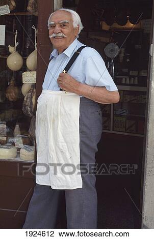 Stock Image - Cavaliere Ettore Pagliari In His Store. Fotosearch