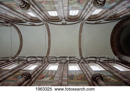 Stock Photography - Ceiling Of The Central Nave Of The Speyer Cathedral, (Officially The Imperial Cathedral Basilica Of The Assumption And St Stephen), Speyer, Germany. Fotosearch