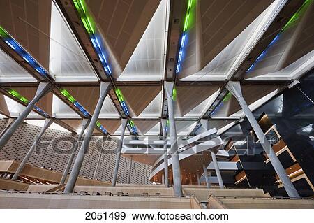 Stock Photo - Ceiling Of The Main Reading Room In The Bibliotheca Alexandrina, The Modern Library Of Alexandria, Alexandria, Al Iskandar. Fotosearch