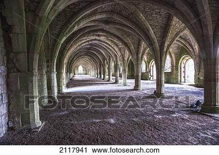 Stock Image - Cellarium At Fountains Abbey; Aldfield North Yorkshire England. Fotosearch