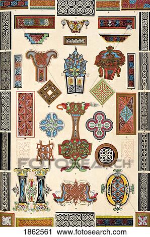 Celtic No 2 Plate Lxiv From The Grammar Of Ornament By Owen Jones Published By Day & Son London 1865 View Large Photo Image Stock Image - Celtic No 2 Plate Lxiv From The Grammar Of Ornament By Owen Jones Published By Day & Son London 1865. Fotosearch