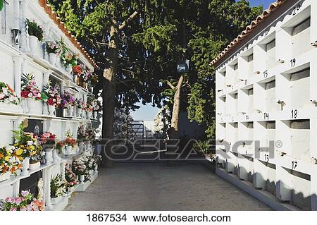 Cemetery Crypts, Andalusia, Spain View Large Photo Image Picture - Cemetery Crypts, Andalusia, Spain. Fotosearch