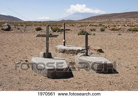 Stock Image - Cemetery In Ollague At Antofagasta Region, Chile. Fotosearch