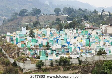 Cemetery, Panajachel, Solol View Large Photo Image Stock Image - Cemetery, Panajachel, Solol. Fotosearch