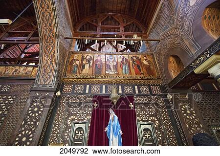 Central Iconostasis Of The Church Of The Virgin Mary Or Hanging Church, Cairo, Al Qahirah, Egypt View Large Photo Image Stock Image - Central Iconostasis Of The Church Of The Virgin Mary Or Hanging Church, Cairo, Al Qahirah, Egypt. Fotosearch