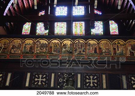 Central Iconostasis Of The Church Of The Virgin Mary Or Hanging Church, Cairo, Al Qahirah, Egypt View Large Photo Image Stock Photo - Central Iconostasis Of The Church Of The Virgin Mary Or Hanging Church, Cairo, Al Qahirah, Egypt. Fotosearch