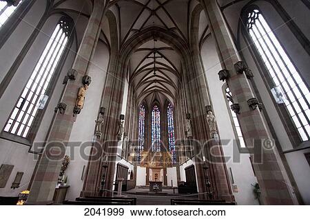 Central Nave And Main Altarpiece With Paintings From 1514 In The Church Of Our Lady, Wurzburg, Bavaria, Germany View Large Photo Image Stock Photo - Central Nave And Main Altarpiece With Paintings From 1514 In The Church Of Our Lady, Wurzburg, Bavaria, Germany. Fotosearch
