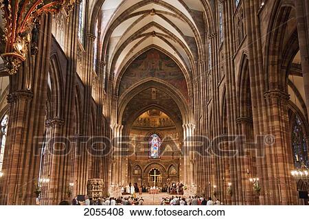 Central Nave Of Cathedral Of Our Lady, Strasbourg, France View Large Photo Image Stock Photo - Central Nave Of Cathedral Of Our Lady, Strasbourg, France. Fotosearch