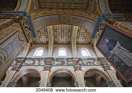 Stock Photo - Central Nave Of Santo Domingo Church, Cuenca, Azuay, Ecuador. Fotosearch