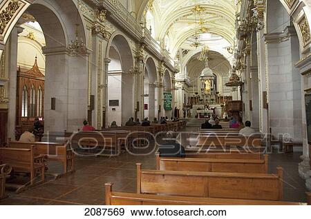Central Nave Of The Basilica Cathedral, Aguascalientes, Mexico View Large Photo Image Stock Photo - Central Nave Of The Basilica Cathedral, Aguascalientes, Mexico. Fotosearch