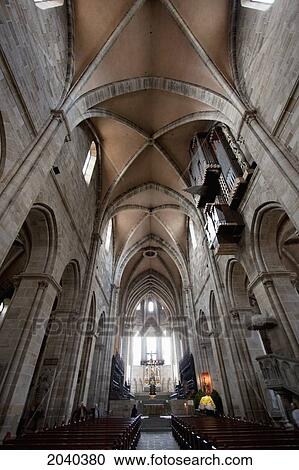 Stock Image - Central Nave Of The Cathedral Of St. Peter And St. George (Bamberger Dom), Bamberg, Bavaria, Germany. Fotosearch