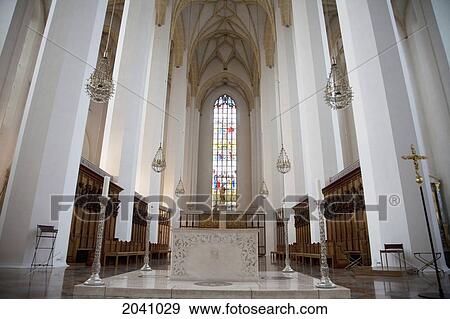 Stock Photo - Central Nave Of The Frauenkirche, Munich, Bavaria, Germany. Fotosearch