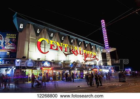 Central Pier; Blackpool, Lancashire, England View Large Photo Image Stock Image - Central Pier; Blackpool, Lancashire, England. Fotosearch