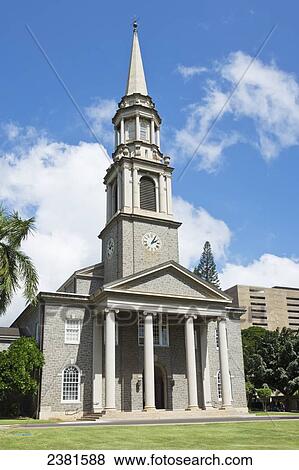Stock Photo - Central Union Church; Makiki, Hawaii, United States of America. Fotosearch