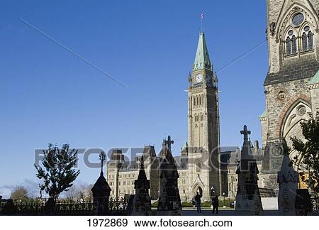 Stock Photo - Centre Block Of The Parliament Buildings, Ottawa, Ontario, Canada. Fotosearch