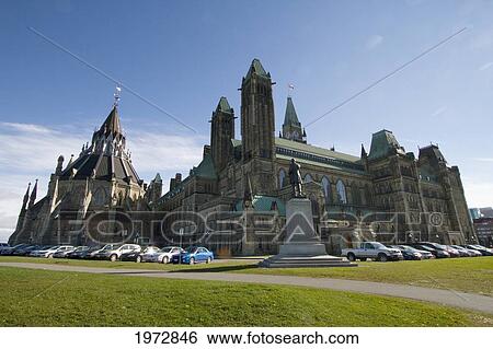 Stock Photograph - Centre Block Of The Parliament Buildings, Ottawa, Ontario, Canada. Fotosearch