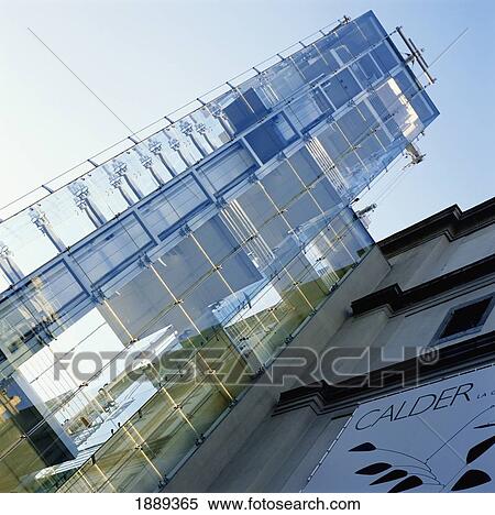 Centro De Arte Reina Sofia, Low Angle View View Large Photo Image Stock Photography - Centro De Arte Reina Sofia, Low Angle View. Fotosearch
